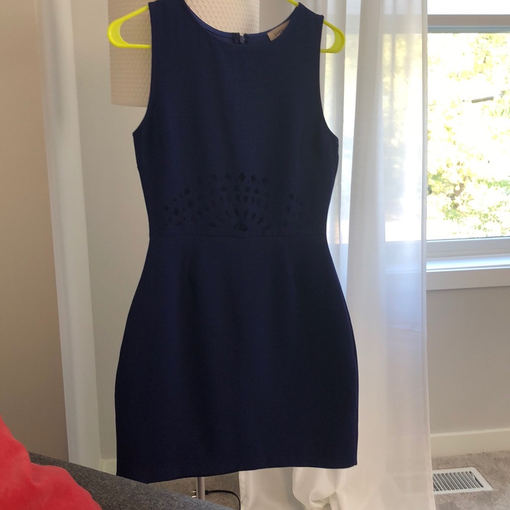 Bold blue dress